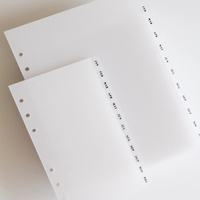 Diviseur d'anneau en plastique givré transparent personnalisé simple et durable planificateur d'accessoires planificateur de pages mensuelles fabriquées à la main