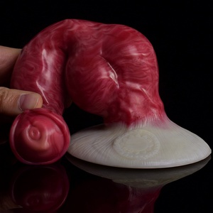 FAAK Hot Sale 8 Inch Long <b>Silicone</b> Dog Dildo Raw Beef Color G-spot Massage Animal Sex Toy Kinky Adult Sex <b>Tool</b> for Woman - Product Image 3