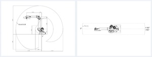 Bras de robot industriel 6 axes, charge utile de 80 kg, portée de 2700 mm, IP54, pour la manutention, la palettisation, la charge et l'automatisation - Product Image 6