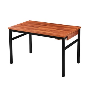 Mesa de Comedor Moderna al por Mayor de Fábrica, Mesa Rectangular de Madera para Cafetería con Patas de Metal, Mesa de Comedor <span class=keywords><strong>Roma</strong></span> con Cajón de Almacenamiento de Metal - Product Image 6