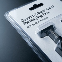 Boîte d'emballage blister personnalisée avec carte de support en PET transparente, boîte à clapet pour l'électronique grand public, montres intelligentes, câbles