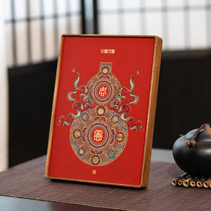 Cuadro de Calabaza Pintado <span class=keywords><strong>a</strong></span> Mano con Colores de Alta Temperatura, Estilo Zen, Arte de Escritorio, Decoración Tradicional de Bendición para el Hogar y la Tienda, Amuleto de Buena Suerte - Product Image 3