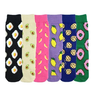 Chaussettes amusantes et mignonnes en forme de nourriture, beignets, citron, <span class=keywords><strong>avocat</strong></span>, œufs, animaux, nouveau style créatif en coton, vente en gros populaire, chaussettes pour femmes - Product Image 4