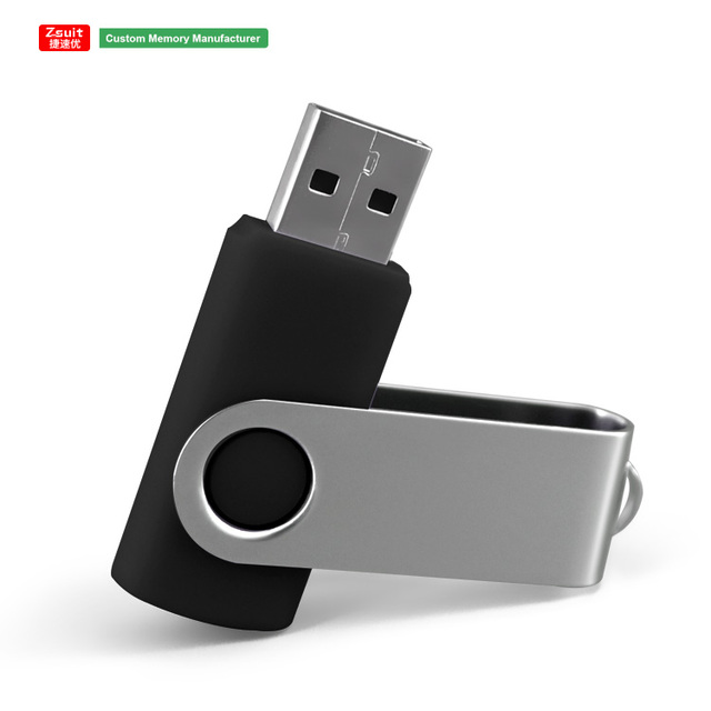 Factory Hot Selling Custom logo Metal Pen Drive Rotatable USB Flash Drive 4GB 8GB 16GB 32GB 64GB 128GB Business USB Stick U Disk