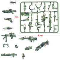 Ensemble de construction de briques miniatures personnalisées pour scènes de bataille, armes, jouets, figurines miniatures pour enfants, jouets en plastique à assembler soi-même