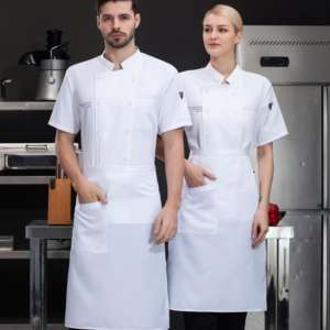 Botón de doble botonadura clásico Unisex cocina restaurante hornear café Catering cocina Chef chaqueta cocinero uniforme Chef - Product Image 4