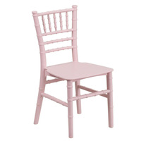 Chaises Chivari empilables en résine plastique rose miniatures et durables pour enfants