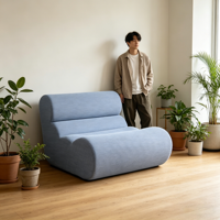 Jiabaijia Zertifiziertes Lazy Lounge Sofa Vakuumkomprimierbar Großhandel Maßgefertigtes Zubehör Verschleißfester Cord-Schaumstoff