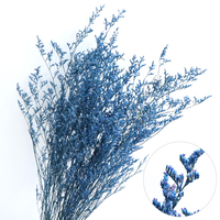Großhandel Getrocknete Blumen Natürlich Gebleicht Valentinstag Weihnachten Muttertag Gras Konserviertes Limonium Weiß Nebelblau Romantisch