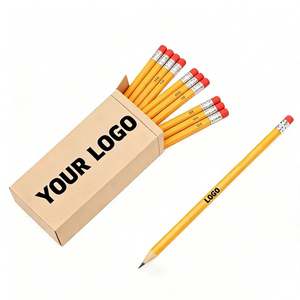 Lápiz Promocional al por Mayor con Diseño de Dibujos Animados, Personalizado con Logotipo, Lápiz de Madera HB con Borrador - Product Image 1