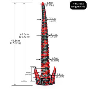 NNSX 17.52 inç canavar süper uzun Tentacle yapay penis vantuz Anal Plug yumuşak silikon yapay penis adam kadın yetişkin seks oyuncakları toptan - Product Image 2