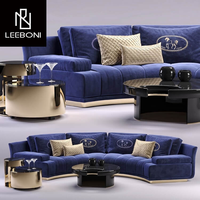 Italienische beliebte Wohnzimmer Sofa halbrunde Halbkreis modulare Mond Samt moderne halbrunde Sofas