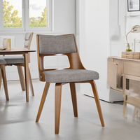 Fournisseur de la Chine Chaise de loisirs Chaise de salle à manger en cuir PU avec pieds en bois pour l'extérieur Chambre à coucher Hôtel Utilisation pour l'heure du café
