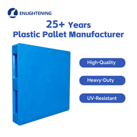 Palette en plastique HDPE robuste 1200x1000, entrée 4 voies pour chariot élévateur, empilable, antidérapante, pour chaîne du froid et entrepôt industriel
