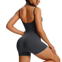 Combinaison de yoga sans couture à manches courtes à carreaux style européen et américain, respirante, séchage rapide, tenue de sport une pièce pour la gym et l'entraînement