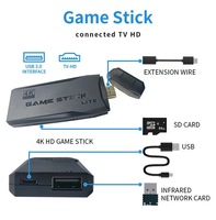 Manette de jeu sans fil 4K HD 2.4G, stick de jeu portable, console de jeux vidéo rétro classique 20000+ pour TV Box M8 filaire