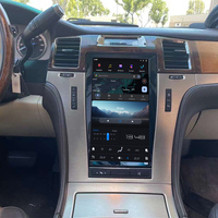 YLB Lecteur stéréo de voiture à écran tactile vertical de 13,6 pouces pour Cadillac Escalade 2007-2014 Android