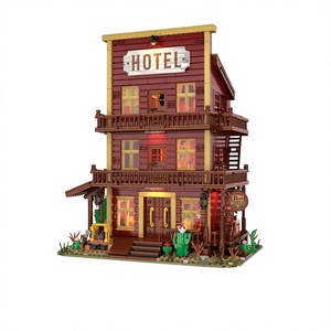 Jouets de construction à petites particules en plastique ABS, compatibles avec les personnages de dessins animés, pour l'hôtellerie occidentale, cadeaux d'exposition - Product Image 1