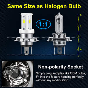 FSYLX-Luces LED COB de Cerámica para Coche, <span class=keywords><strong>Faros</strong></span> Led H4 de Cerámica para Motocicleta, Luz <span class=keywords><strong>Antiniebla</strong></span> de Drl, 1080LM, 12W, 6500K, K - Product Image 6