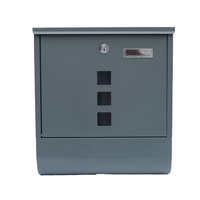 Boîte aux lettres murale en métal résistante aux intempéries pour l'extérieur, grande capacité pour recevoir les lettres et le courrier
