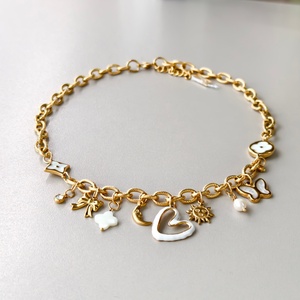 Collier personnalisable multi-breloques en alliage de zinc plaqué or avec chaîne en acier inoxydable – Créez votre propre cadeau tendance pour femme Zoryn Travel - Product Image 4