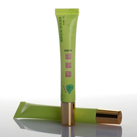 Tube cosmétique en plastique PE de haute qualité, souple et compressible avec tête de massage, 12g 15g 20g 25g, crème pour les yeux, baume à lèvres, emballage personnalisé