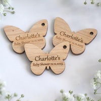 Plaques personnalisées en bois en forme de papillon pour baptême et remise de diplôme de bébé - Plaques durables faites à la main sur mesure