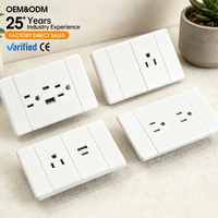 KESHIQI Prise murale électrique américaine ultra-mince 110V 15A à 2 prises USB-C, durable et à prix abordable