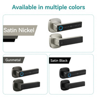 Serrure de porte intelligente à empreinte digitale SJJ, en aluminium, avec clavier tactile, application Tuya, carte RFID, accès sans clé pour appartement et hôtel
