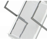 Meris-estante plegable de aluminio para revistas, Exhibidor de 7 niveles A4 de pie para exhibir folletos acrílicos
