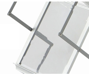 Meris – <span class=keywords><strong>porte</strong></span>-revues pliable en Aluminium à 7 couches A4, <span class=keywords><strong>porte</strong></span>-brochures en acrylique, présentoir d'exposition pour le commerce Sho - Product Image 3