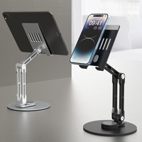 Support de téléphone et tablette portable en alliage d'aluminium avec supports flexibles réglables pour iPad