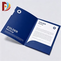 Carpeta de Papel A4 con Logotipo Personalizado, con Doble Bolsillo, Grabado en Relieve, para Presentaciones Inmobiliarias, Productos de Archivo Impresos
