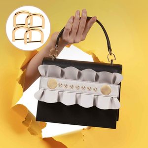 Anillos en D Artibetter, grilletes de tornillo en forma de herradura y U, accesorios DIY para manualidades de cuero, bolsos, llaveros y correas, color dorado - Product Image 4