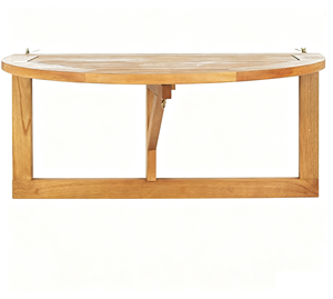 Collection extérieure Owens, <span class=keywords><strong>table</strong></span> suspendue en bois naturel pliable pour balcon, <span class=keywords><strong>table</strong></span> <span class=keywords><strong>demi</strong></span>-<span class=keywords><strong>ronde</strong></span> pour balcon, terrasse, véranda - Product Image 1