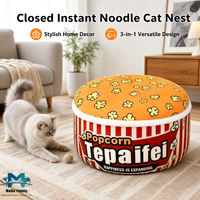 Lit pour chat super doux en forme de grotte avec coussin amovible et lavable pour petits chiens et chats en hiver