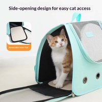 Sac à dos de transport respirant pour animaux de compagnie en tissu Oxford, produit de voyage pour chat avec maille épaisse perméable à l'air, sangle de transport renforcée pour petits animaux