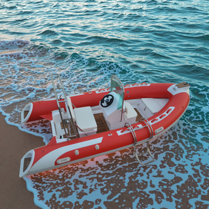 เรือเป่าลมโครง14FT ไฟเบอร์กลาสสองชุด420สำหรับล่องลอยและตกปลาเรือกิจกรรมกลางแจ้งที่ทนทาน - Product Image 1