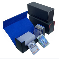 Boîte de rangement pour cartes en cuir PU, organisateur de cartes multifonction, boîte de rangement pour cartes magnétique