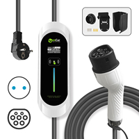 Zencar ev araba şarjı tip 2 evse 16A EV taşınabilir elektrikli araç şarjı istasyonu Euro fişi ile