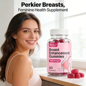 Gummies d'augmentation mammaire OEM/ODM, complément naturel pour raffermir la poitrine des femmes, 5X augmentation mammaire, améliorant le BBL - 60 comprimés, végétalien - Product Image 2