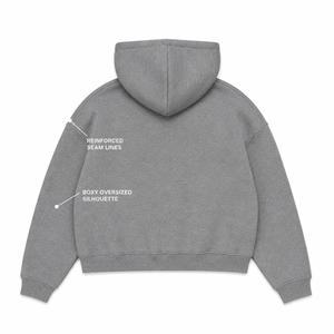 Hoodies unisexes en tissu épais, zippés, coupe ample, style streetwear, vente en gros, service OEM personnalisé - Product Image 2