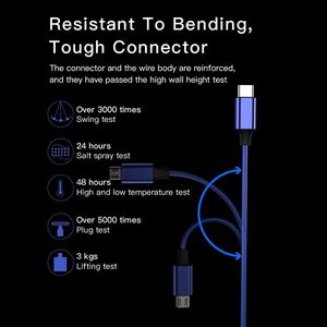 3-<span class=keywords><strong>en</strong></span>-1 Câble de chargeur USB avec logo lumineux LED personnalisé Chargement rapide Porte-clés multifonction Cuivre pur pour imprimante Vente <span class=keywords><strong>en</strong></span> gros - Product Image 5