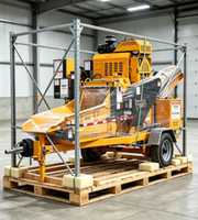 Broyeur à palettes horizontal pour recyclage de déchets de bois, capacité 14 pouces, modèle Bandit 1425, diesel, avec option de poulie à tête magnétique