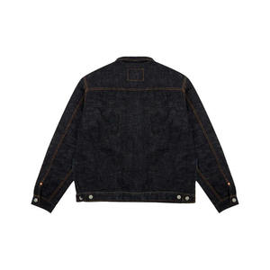 Blousons en jean vintage pour homme, délavés sur mesure, à braguette boutonnée, style rétro américain, coupe décontractée ample, en denim selvedge 100% coton - Product Image 2