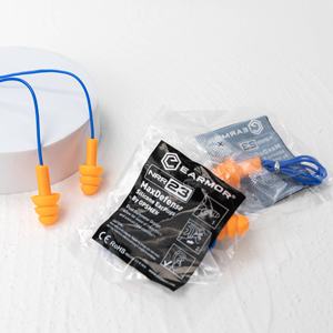 Bouchons d'oreilles réutilisables en silicone anti-bruit pour le sommeil et la natation, modèle Sapin de Noël 2025, à 3 couches avec cordon - Product Image 2