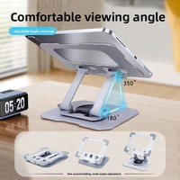 Support de tablette rotatif en alliage d'aluminium de haute qualité, support universel pour téléphone portable, rotation à 360°, hauteur réglable, pliable, utilisation en chambre à coucher P4
