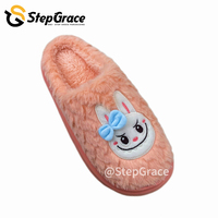 StepGrace vente en gros de nouvelles pantoufles antidérapantes de dessin animé Labubu pantoufles plates personnalisées chaudes d'hiver pour les femmes