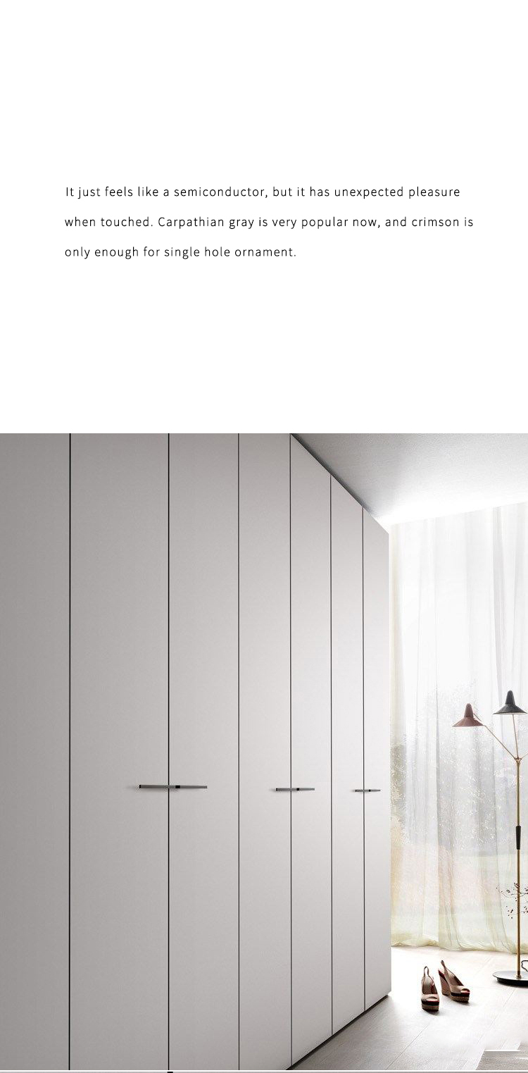 EADER Kitchen handle gray light luxury zinc alloy modern simple cabinet drawer handle