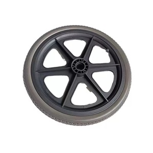 Ensemble de roue arrière de <span class=keywords><strong>16</strong></span> pouces gratuit avec pneu en caoutchouc PU massif <span class=keywords><strong>16</strong></span> <span class=keywords><strong>1</strong></span>/<span class=keywords><strong>2</strong></span> x <span class=keywords><strong>2</strong></span> <span class=keywords><strong>1</strong></span>/4, accessoires pour fauteuil roulant pour la rééducation et la thérapie - Product Image 3
